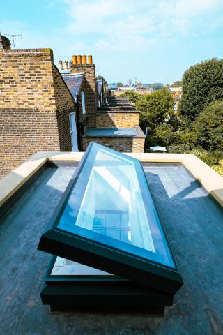 Rectangular Electrically Opening Rooflight Adding Light and Air