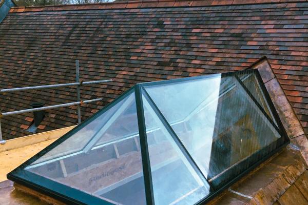 Pyramid Rooflight Perfectly Complementing Stone Roof