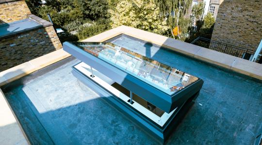 An Opening Rooflight Allowing Natural Light and Ventilation In