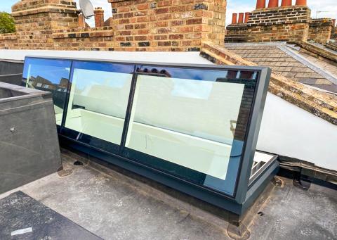 Large Access Hatch Rooflight Open Side View